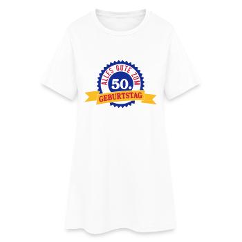 Joyeux 50e anniversaire Anniversaire - Robe T-shirt Femme - blanc - Devant