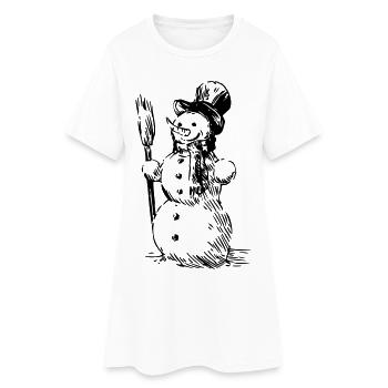 Bonhomme de neige - Robe T-shirt Femme - blanc - Devant