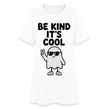 Cooles Friedensgespenst - Frauen T-Shirt-Kleid - Weiß - Vorne