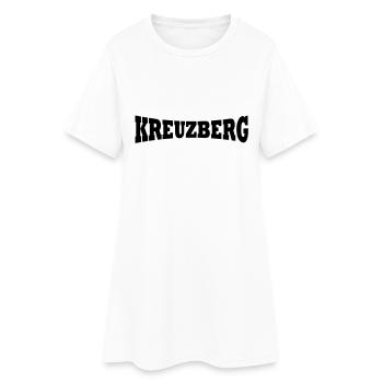 Kreuzberg lettrage - Robe T-shirt Femme - blanc - Devant