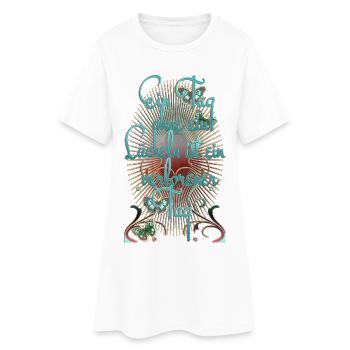 Butterfly without smile lost day emotion - Women’s T-Shirt Dress - white - Front