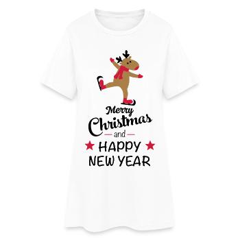 Noël drôle - Robe T-shirt Femme - blanc - Devant