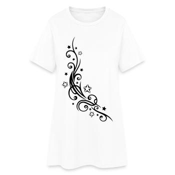 Ornement de tatouage tribal avec des étoiles. - Robe T-shirt Femme - blanc - Devant