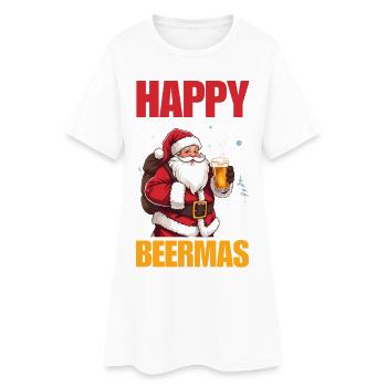 Happy Beermas Noël Bière Hommes - Robe T-shirt Femme - blanc - Devant