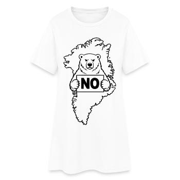 Le Groenland n’est pas à vendre - Robe T-shirt Femme - blanc - Devant