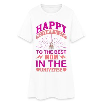 Meilleure Maman de l’Univers – Bonne Fête des Mères - Robe T-shirt Femme - blanc - Devant
