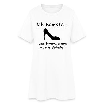 Junggesellinnenabschied: Ich heirate zur - Frauen T-Shirt-Kleid - Weiß - Vorne
