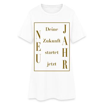 New Jahr Deine Zukunft startet jetzt - Slogan - Frauen T-Shirt-Kleid - Weiß - Vorne