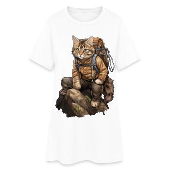 Chats Randonnée / Alpinisme Chat - Robe T-shirt Femme - blanc - Devant