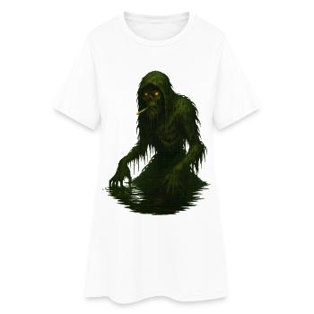 Swamp Monster - Frauen T-Shirt-Kleid - Weiß - Vorne