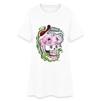 Barf Head - Women’s T-Shirt Dress - white - Front