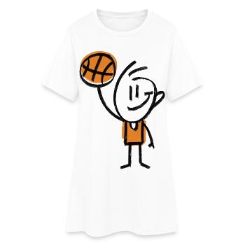 Basketball Basketballer - Frauen T-Shirt-Kleid - Weiß - Vorne