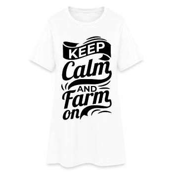 Bauer Spruch - Robe T-shirt Femme - blanc - Devant
