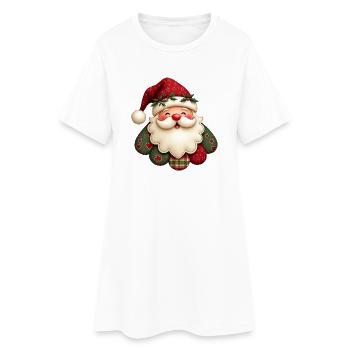 Père Noël câlin - Robe T-shirt Femme - blanc - Devant