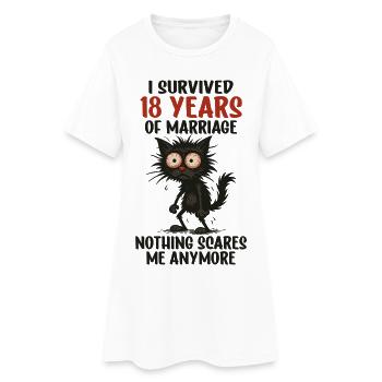 18 Cadeaux d’anniversaire de mariage Mari Mari Épouse - Robe T-shirt Femme - blanc - Devant