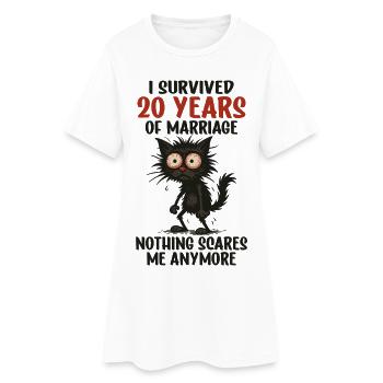 20 Hochzeitstag Geschenk Mann Frau Ehemann Ehefrau - Frauen T-Shirt-Kleid - Weiß - Vorne