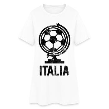 Italia Fussball - Frauen T-Shirt-Kleid - Weiß - Vorne