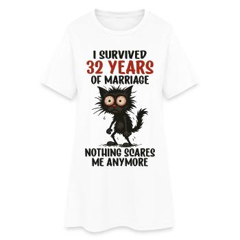 32e anniversaire de mariage cadeau mari mari mari épouse - Robe T-shirt Femme - blanc - Devant
