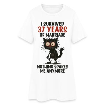 37 Cadeaux d’anniversaire de mariage Mari Mari Épouse - Robe T-shirt Femme - blanc - Devant