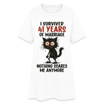 41 Cadeaux d’anniversaire de mariage Mari Mari Épouse - Robe T-shirt Femme - blanc - Devant