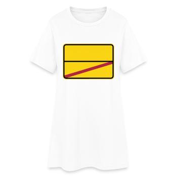 Signe de la circulation pour être personnalisé - Robe T-shirt Femme - blanc - Devant
