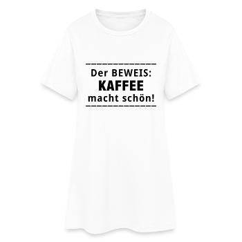 kaffee macht schön - Frauen T-Shirt-Kleid - Weiß - Vorne