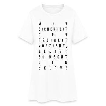 Freiheit Aristoteles Zitat Spruch Geschenk Idee - Frauen T-Shirt-Kleid - Weiß - Vorne