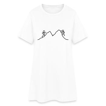 Stick Figure climbers - Women’s T-Shirt Dress - white - Front