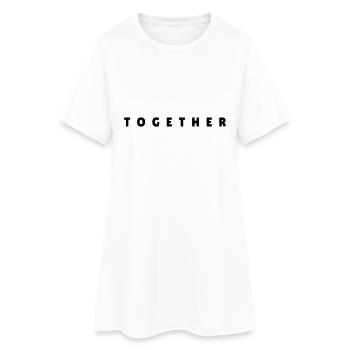 together partner tshirt - Frauen T-Shirt-Kleid - Weiß - Vorne