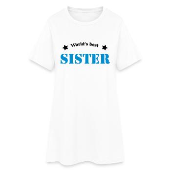 World's best Sister - Robe T-shirt Femme - blanc - Devant