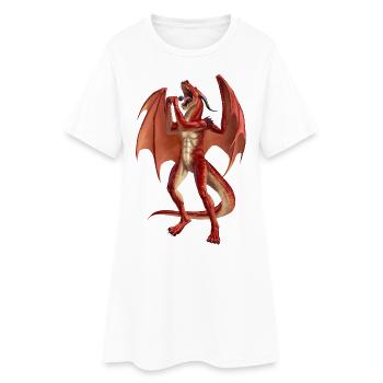 Singing Dragon - Women’s T-Shirt Dress - white - Front