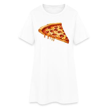 Pizza Shirt Lustig Pizza Lover Geschenk - Frauen T-Shirt-Kleid - Weiß - Vorne