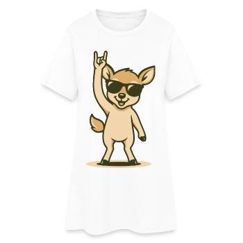 Forest Edge Rocker Fawn - Robe T-shirt Femme - blanc - Devant