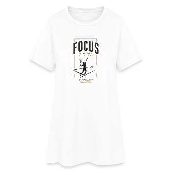 Tennis Design One shot at a time - Frauen T-Shirt-Kleid - Weiß - Vorne