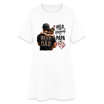 Best Dad Ever Herzumarmung - Frauen T-Shirt-Kleid - Weiß - Vorne