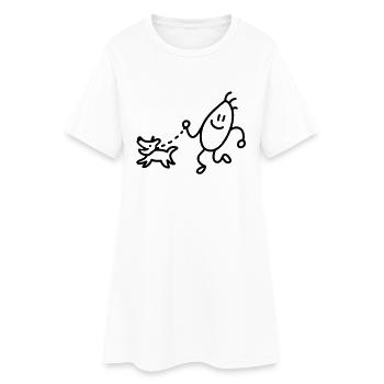 Partez pour une promenade - course - ligne - Robe T-shirt Femme - blanc - Devant