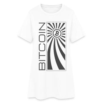 Bitcoin BTC Logo - Frauen T-Shirt-Kleid - Weiß - Vorne