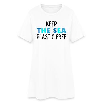 Protection de l’environnement en mer - Robe T-shirt Femme - blanc - Devant