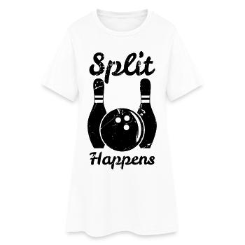 Bowling Word Game - Women’s T-Shirt Dress - white - Front