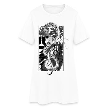 Snake 2 - Frauen T-Shirt-Kleid - Weiß - Vorne