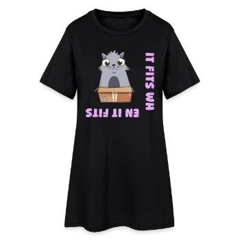 Ça va quand ça va - Robe T-shirt Femme - noir - Devant