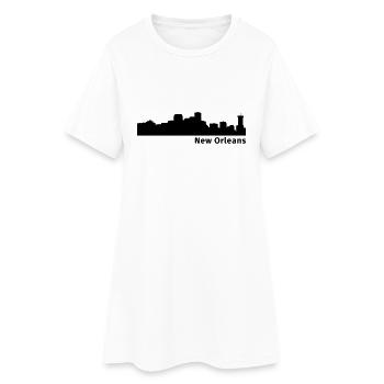 New Orleans - Frauen T-Shirt-Kleid - Weiß - Vorne