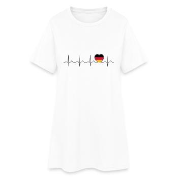Deutschland Flagge Herzschlag - Nation - Germany - Frauen T-Shirt-Kleid - Weiß - Vorne