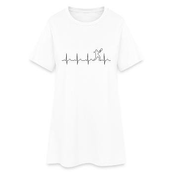 Pulsation de tennis - mon coeur bat pour le tennis - Robe T-shirt Femme - blanc - Devant