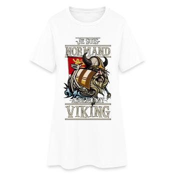 Ascendant vicking - Robe T-shirt Femme - blanc - Devant