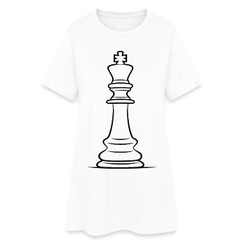 Dessin de pièces d’échecs - Robe T-shirt Femme - blanc - Devant