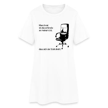 Büro Job - Frauen T-Shirt-Kleid - Weiß - Vorne