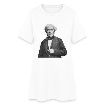 Helden der Wissenschaft: Michael Faraday - Frauen T-Shirt-Kleid - Weiß - Vorne
