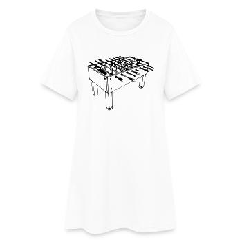 Kicker - Frauen T-Shirt-Kleid - Weiß - Vorne