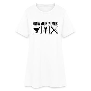 CONNAISSEZ VOS ENNEMIS - Robe T-shirt Femme - blanc - Devant